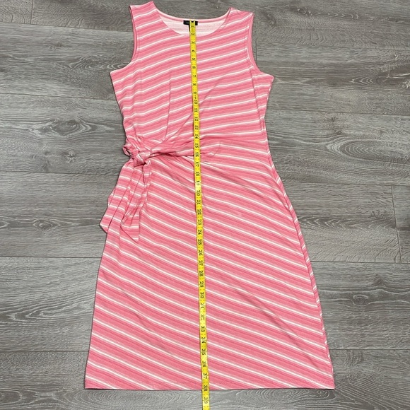 NWOT Talbots Stripe Side Tie Midi Sleeveless Shift Dress S - Picture 11 of 16